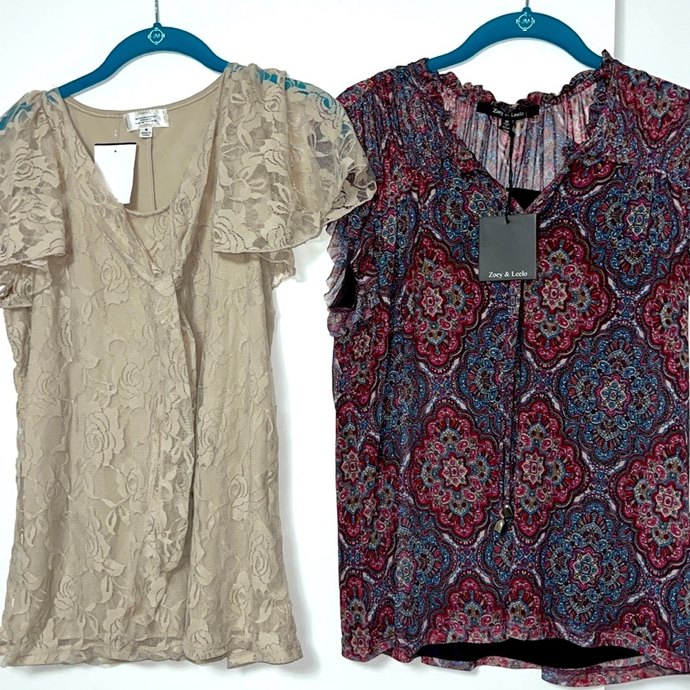 Two pack ladies dress blouses size M